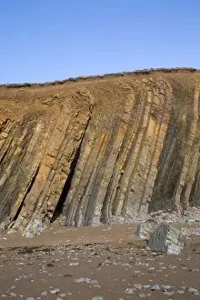 Cornwall Coastline UK Drucke: Widemouth Bay - Cliffs - Cornwall - UK