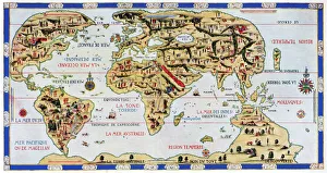 16th Century World Map Drucke: 16th century world map