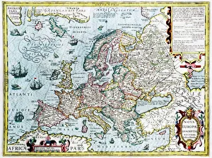 Karte des 17.Jahrhunderts aus Europa