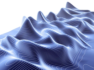 Computer Artwork Drucke: 3D surface graph, computer artwork