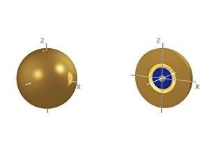 Atomic Structure Model Drucke: 3s electron orbital