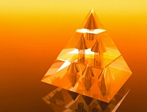 Abstract Computer Art Drucke: Abstract computer artwork of a pyramid of arrows