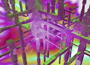 Abstract Digital Artwork Drucke: Abstract pattern, artwork F005 / 0242