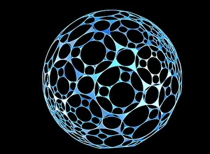 Abstract Geometric Shape Drucke: Abstract sphere, artwork