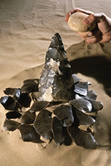 Stone Age Artifacts Drucke: Acheulean stone tool
