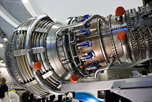 Commercial Aircraft Engines Drucke: Aircraft engine on display