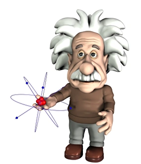 Gerahmter Druck : Albert Einstein, Kunstwerk