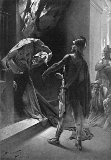 Drucke von Alexander der Große: Historische Kunstwerk von Alexander dem Großen (356 v. Chr.-323 v. Chr.), zwingt die Delphinpriesterin zu einer Prophezeiung Bilder Datiert 2007 Oktober: Alexander der Große, Kunstwerk