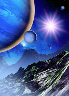 Planeten Drucke: Alien planet