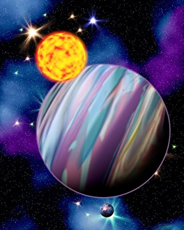 Computer Artwork Space Drucke: Alien planets