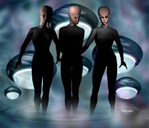 UFOs Drucke: Aliens