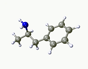Bilder Datiert 10. August 2005: Amphetamin-Molekül