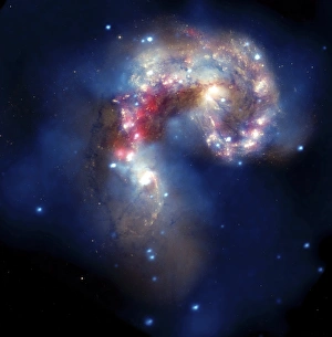Teleskope Optisch Drucke: Galaxien mit Antennen, kombiniertes Bild