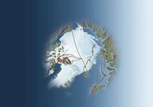 Bilder Datiert 28. Juli 2009: Polarforschung, Routekarten