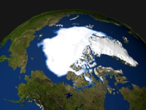 Climate Change Images Drucke: Arctic ice minimum extent, 2005