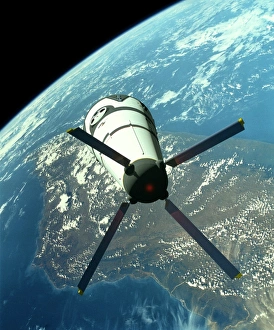 Space Shuttle Drucke: Kunst des Roton-Raketen im Weltraum