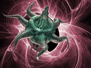 Computer Artwork Viruses Drucke: Artificial virus, artwork