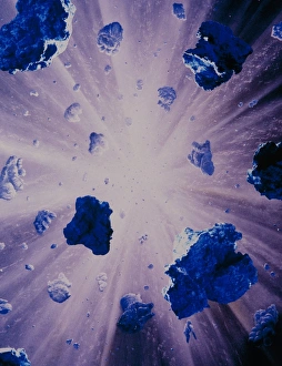 Astronomy Science Images Drucke: Artists impression of the interior of a comet