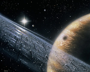 Jupiter Drucke: Künstlerische Wahrnehmung von Jupiter und seinen Ringen