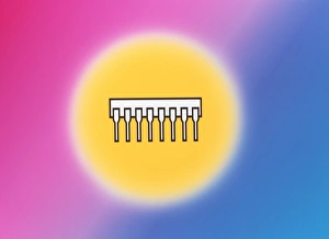 Technology Concept Image Drucke: Artwork of a computer chip