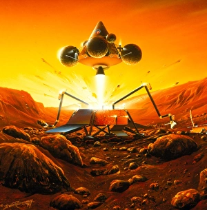 Mars Exploration Drucke: Artwork of Mars Sample Return mission leaving Mars