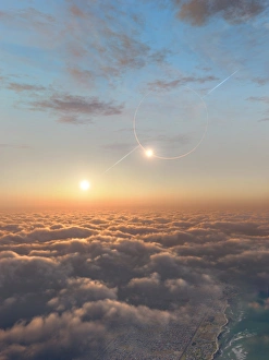 Bilder Datiert 11. Juni 2012: Kunstwerk eines Planeten um die Binärzweierkepler-35