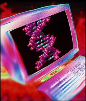 Deoxyribonucleic Acid Art Drucke: Artwork respresenting computer-aided DNA design