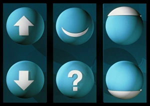 Subatomic Particles Drucke: Artwork of the six types of quark