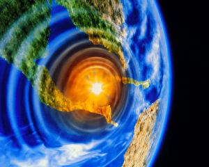 Bilder Datiert 1995 Januar 11 Jan 1995: Bild des Asteroideneinschlusses von Yucatán