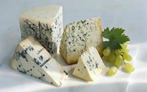Blue Cheese Varieties Drucke: Assorted blue cheeses C014 / 1508