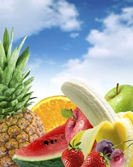 Fruit Collection Drucke: Assorted fresh fruit