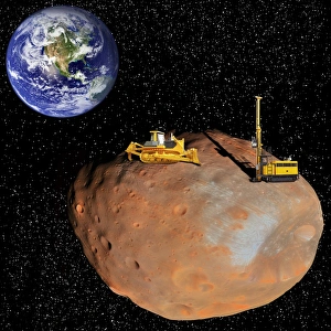 Space Exploration Technology Drucke: Asteroid mining, artwork C014 / 1238
