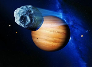 Jupiter Drucke: Komet vor Jupiter