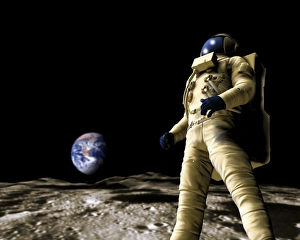 Lunar Surface Exploration Drucke: Astronaut on the Moon