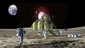 American Space Program Drucke: Astronauts on the Moon