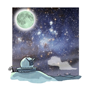 Night Sky Observation Drucke: Astronomical research, artwork