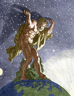 Greek Mythological Figures Drucke: Atlas supporting the sky