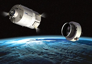 Bilder Datiert 31. März 2012: Orbital Trennung von ATV, Kunstwerk