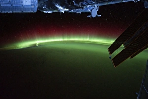 Aurora australis, Bild aus der ISS