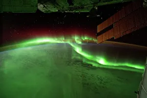 Drucke von Die Aurora australis im Bild der ISS vom 17. September 2011 wurde an Bord der Internationalen Raumstation aufgenommen Weltraumdrucke: Aurora, Bild aus der ISS