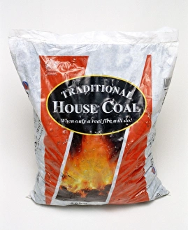 Fossil Energy Source Drucke: Bag of coal