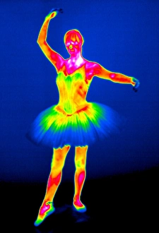 Thermography Images Drucke: Ballerina, thermogram