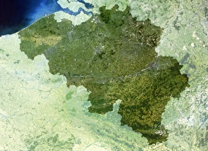 European Country Maps Drucke: Belgium