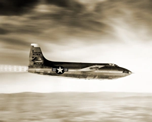 Supersonic Aircraft Drucke: Bell X-1A in flight