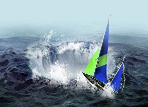 Bilder Datiert 19. August 2011: Bermudatriangel, Konzeptkunstwerk