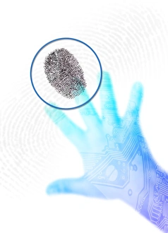 Printed Circuit Board Design Drucke: Biometric security, artwork