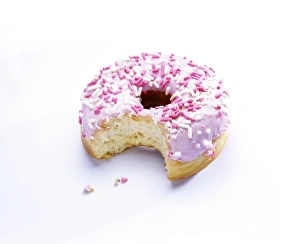 Sweet Treats Images Drucke: Bitten doughnut