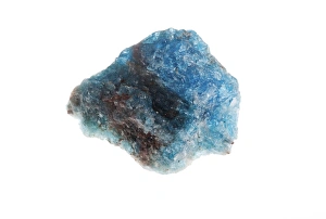 White Background Gemstones Drucke: blue apatite