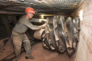 Tunnel Boring Machine Drucke: Boring machine in a potash mine