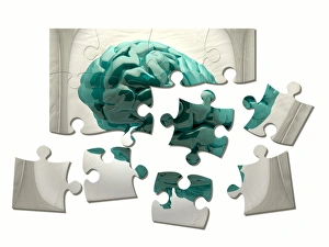 Conceptual Brain Image Drucke: Brain analysis, conceptual artwork